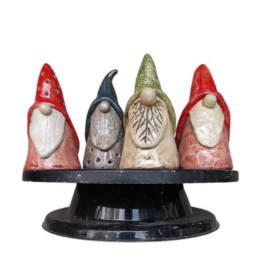 Handcrafted Ceramic Gnomes - Tomtes