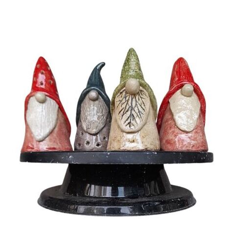 Handcrafted Ceramic Gnomes - Tomtes